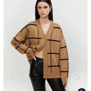 Oak + Fort Oversized Plaid Cardigan